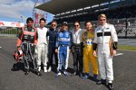Jean Alesi, Kazuki Nakajima, Aguri Suzuki, Takuma Sato und Mika Häkkinen 
