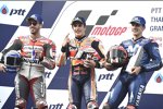 Andrea Dovizioso, Marc Marquez und Maverick Vinales  