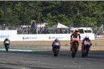 Marc Marquez vor Andrea Dovizioso und Maverick Vinales 