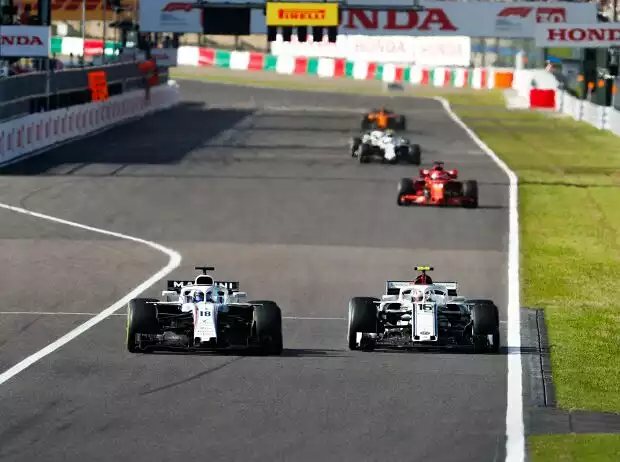 Lance Stroll, Charles Leclerc Titel-Bild zur News: Lance Stroll, Charles Leclerc