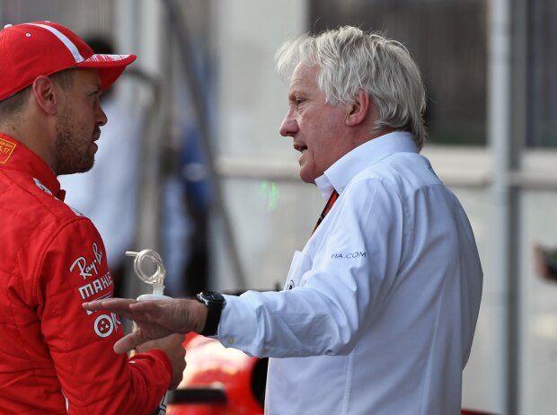 Titel-Bild zur News: Sebastian Vettel, Charlie Whiting