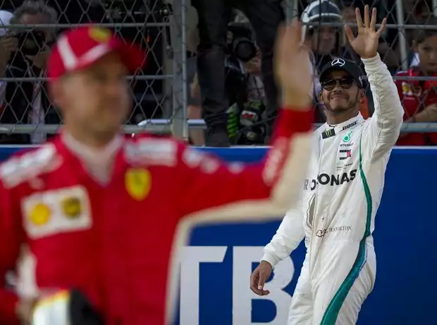 Titel-Bild zur News: Lewis Hamilton, Sebastian Vettel