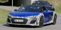 Bild zum Inhalt: Audi R8 Spyder Facelift 2019: Erste Bilder des Erlkönigs mit und ohne Verdeck