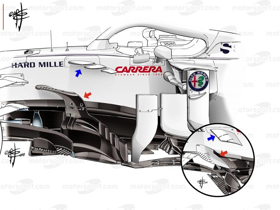 Sauber C37, Windabweiser