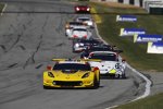 Antonio Garcia, Jan Magnussen, Laurens Vanthoor (Porsche) und Earl Bamber 