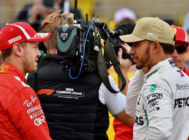 Titel-Bild zur News: Sebastian Vettel, Lewis Hamilton