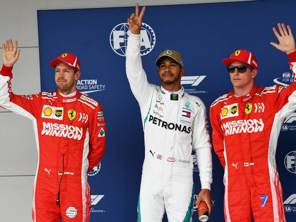 Sebastian Vettel, Lewis Hamilton, Kimi Räikkönen