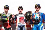 Cal Crutchlow (), Marc Marquez (Honda) und Alex Rins (Suzuki) 