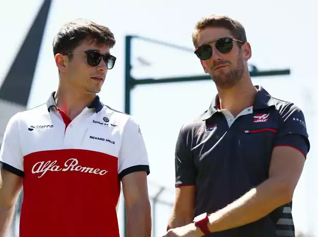 Charles Leclerc, Romain Grosjean Titel-Bild zur News: Charles Leclerc, Romain Grosjean