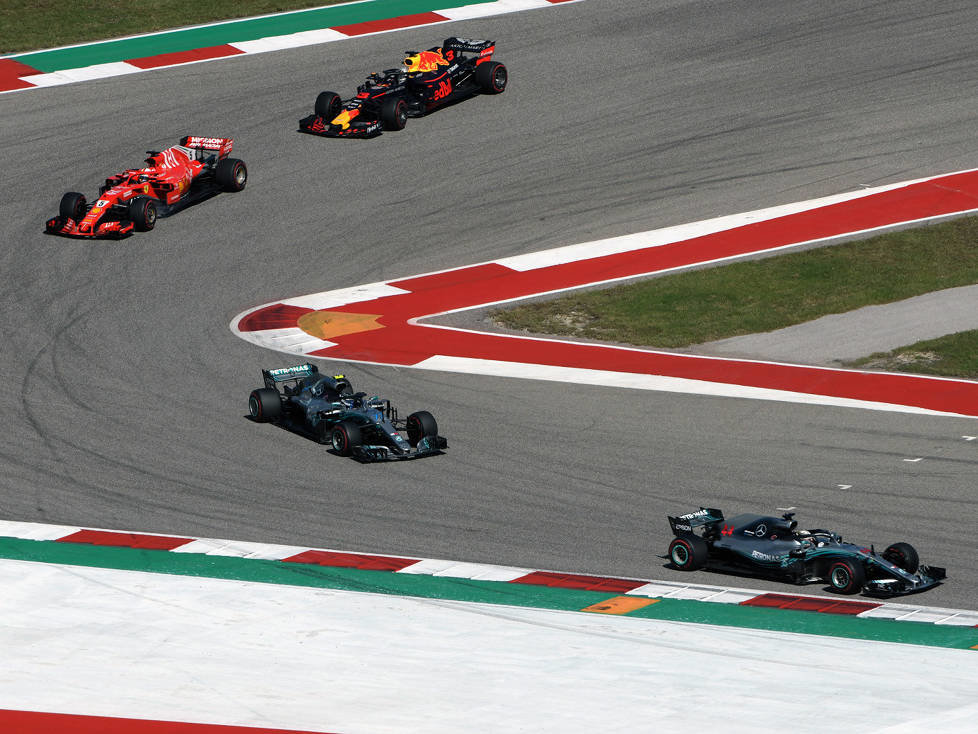 Lewis Hamilton, Valtteri Bottas, Sebastian Vettel, Daniel Ricciardo