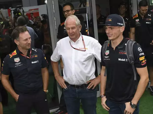 Christian Horner, Helmut Marko, Max Verstappen Titel-Bild zur News: Christian Horner, Helmut Marko, Max Verstappen