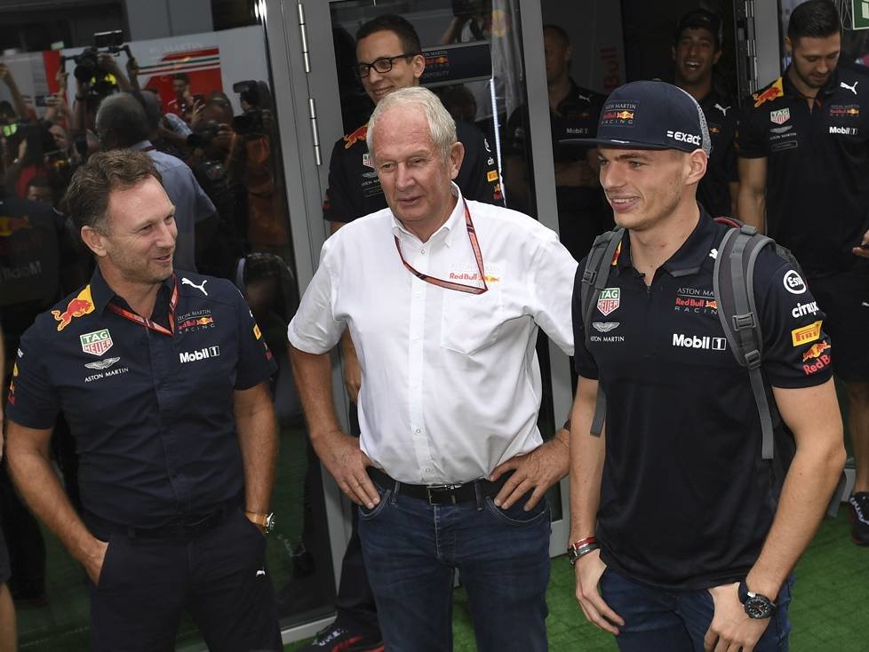 Christian Horner, Helmut Marko, Max Verstappen