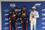 Max Verstappen (Red Bull), Daniel Ricciardo (Red Bull) und Lewis Hamilton (Mercedes) 