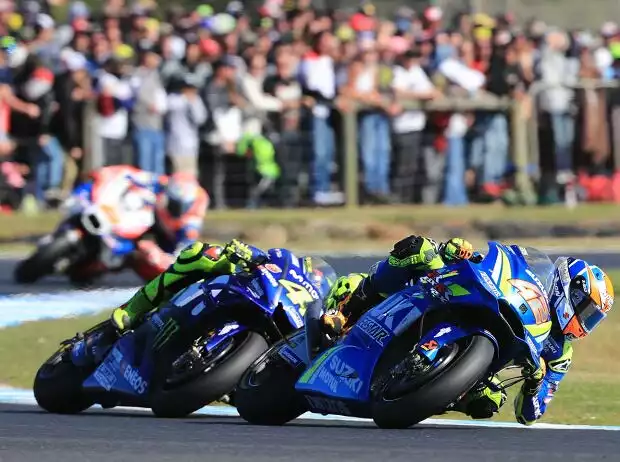 Alex Rins, Valentino Rossi Titel-Bild zur News: Alex Rins, Valentino Rossi