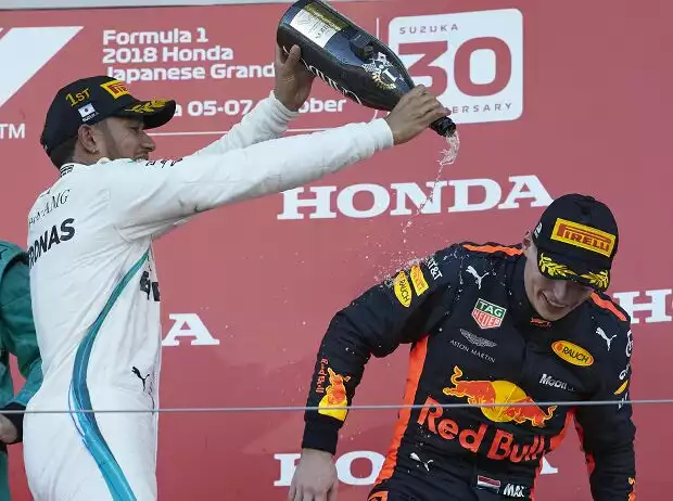 Lewis Hamilton, Max Verstappen Titel-Bild zur News: Lewis Hamilton, Max Verstappen
