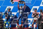 Maverick Vinales (Yamaha), Andrea Iannone (Suzuki) und Andrea Dovizioso (Ducati) 