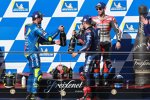 Maverick Vinales (Yamaha), Andrea Iannone (Suzuki) und Andrea Dovizioso (Ducati) 