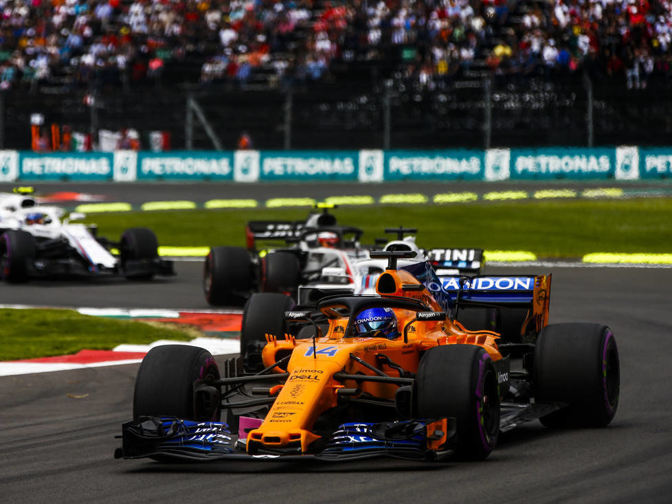 Fernando Alonso, Lance Stroll, Kevin Magnussen, Sergei Sirotkin