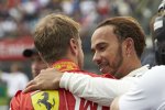 Sebastian Vettel (Ferrari) und Lewis Hamilton (Mercedes) 