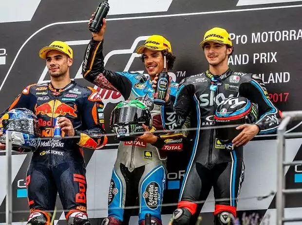 Miguel Oliveira, Franco Morbidelli, Francesco Bagnaia Titel-Bild zur News: Miguel Oliveira, Franco Morbidelli, Francesco Bagnaia