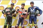 Johann Zarco, Marc Marquez und Valentino Rossi 