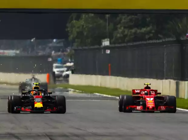 Titel-Bild zur News: Max Verstappen, Kimi Räikkönen