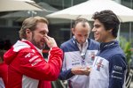 Gino Rosato (Ferrari), Robert Kubica und Lance Stroll (Williams) 