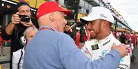 Bild zum Inhalt: Hamilton über Niki Lauda: Hat sehr viel Gewicht verloren