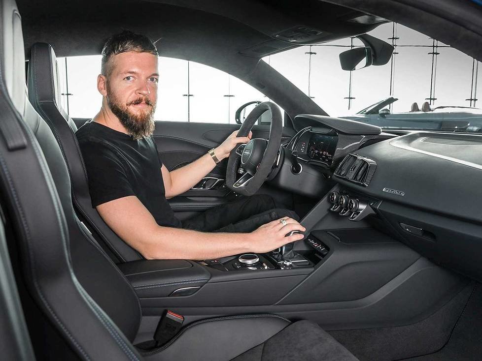 Redakteur Stefan Wagner im Audi R8 2019 Facelift