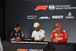 Max Verstappen (Red Bull), Lewis Hamilton (Mercedes) und Kimi Räikkönen (Ferrari) 