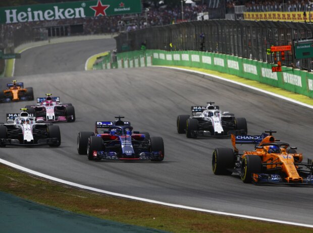 Fernando Alonso, Brendon Hartley, Sergei Sirotkin, Lance Stroll, Esteban Ocon, Stoffel Vandoorne