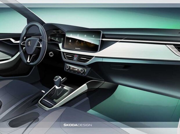 Skoda Scala (2019) Cockpit-Skizze Skoda Scala (2019) Cockpit-Skizze