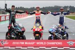 Francesco Bagnaia (VR46), Marc Marquez (Honda) und Jorge Martin (Gresini) 