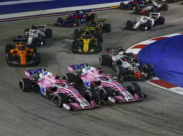Esteban Ocon, Sergio Perez, Romain Grosjean Titel-Bild zur News: Esteban Ocon, Sergio Perez, Romain Grosjean