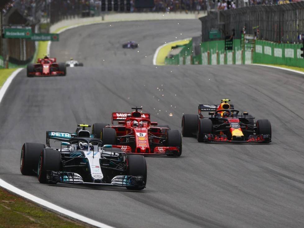 Valtteri Bottas, Sebastian Vettel, Max Verstappen