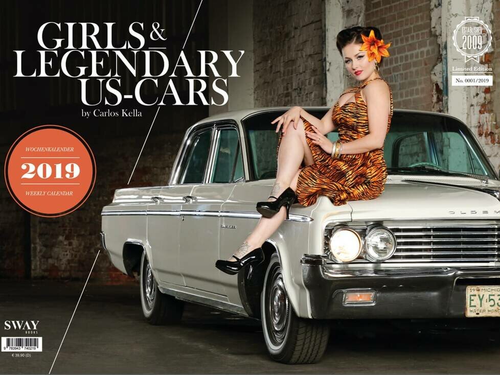 Girls & legendary US-Cars, Titelbild: Acid Doll an einem Oldsmobile 88 von 1962