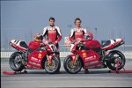 Troy Corser und Carl Fogarty mit der Ducati 996