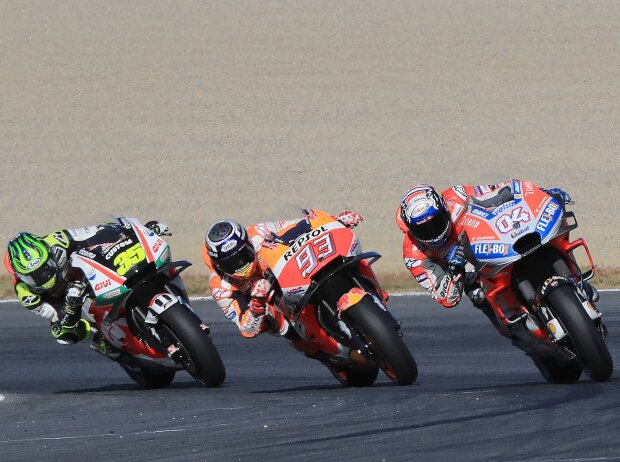 Andrea Dovizioso, Marc Marquez, Cal Crutchlow Andrea Dovizioso, Marc Marquez, Cal Crutchlow
