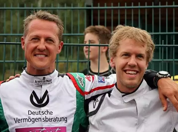 Michael Schumacher und Sebastian Vettel Titel-Bild zur News: Michael Schumacher und Sebastian Vettel