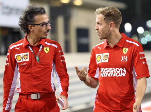 Titel-Bild zur News: Sebastian Vettel, Laurent Mekies