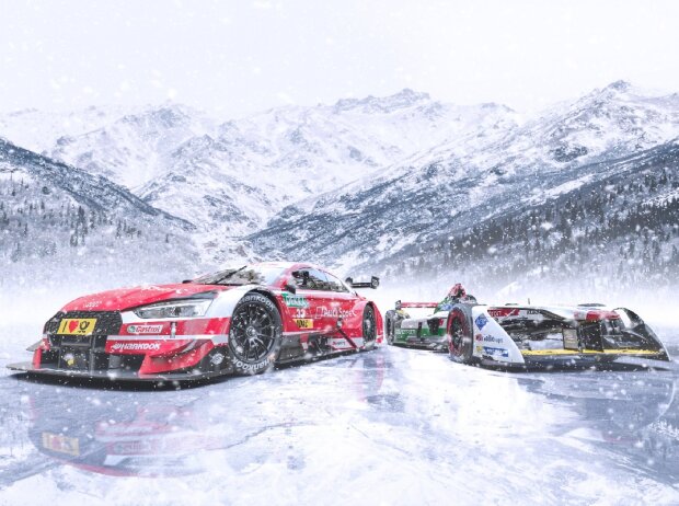 Titel-Bild zur News: Audi-Autos beim Eisrennen