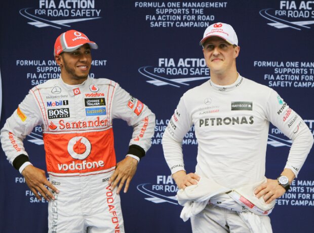 Titel-Bild zur News: Lewis Hamilton, Michael Schumacher