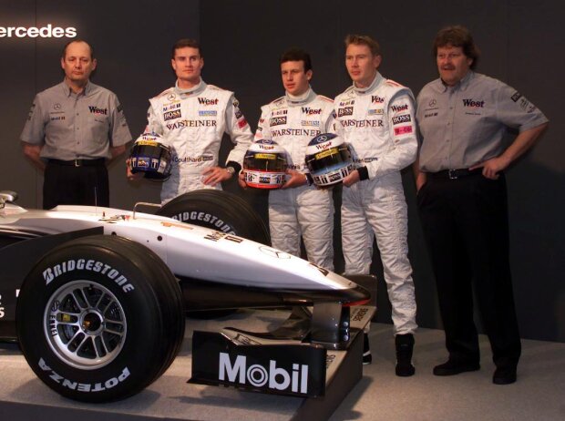 Titel-Bild zur News: Ron Dennis, David Coulthard, Olivier Panis, Mika Häkkinen, Norbert Haug