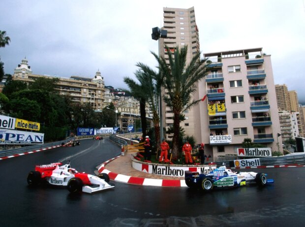 Gerhard Berger, David Coulthard, Michael Schumacher