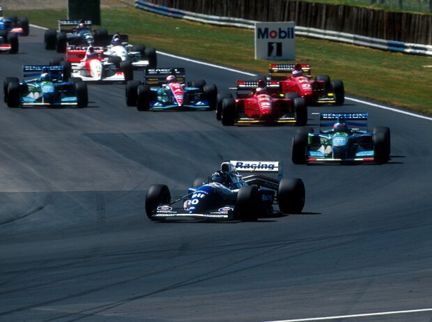 Titel-Bild zur News: Michael Schumacher, Gerhard Berger, Rubens Barrichello, Jean Alesi, Jos Verstappen