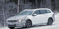 Bild zum Inhalt: VW Passat Variant Facelift (2019): Erlkönig testet im Schnee