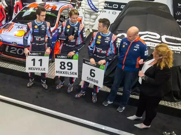 Thierry Neuville, Nicolas Gilsoul, Daniel Sordo, Andreas Mikkelsen Titel-Bild zur News: Thierry Neuville, Nicolas Gilsoul, Daniel Sordo, Andreas Mikkelsen