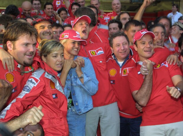 Titel-Bild zur News: Michael Schumacher, Rubens Barrichello