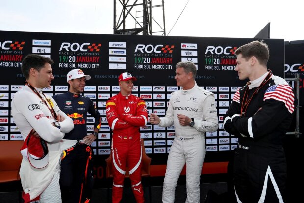 Loic Duval Pierre Gasly Mick Schumacher David Coulthard Josef Newgarden Red Bull Aston Martin Red Bull Racing F1 ~Loic Duval, Pierre Gasly, Mick Schumacher, David Coulthard und Josef Newgarden ~ 