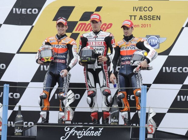 Andrea Dovizioso, Ben Spies, Casey Stoner